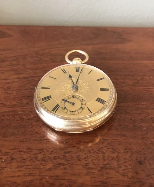 fig 1. Victorian 18ct Gold Pocket Watch By E W Streeter