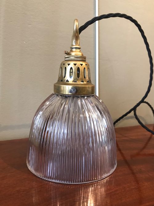 Edwardian Holophane Pendant Light