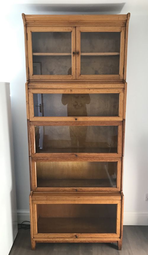 Oak Stacking Sectional Bookcase by Gunn