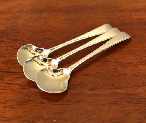 Set Three George III Silver Salt Spoons