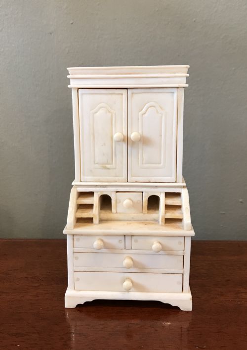Super 19th Century Ivory Miniature Bureau