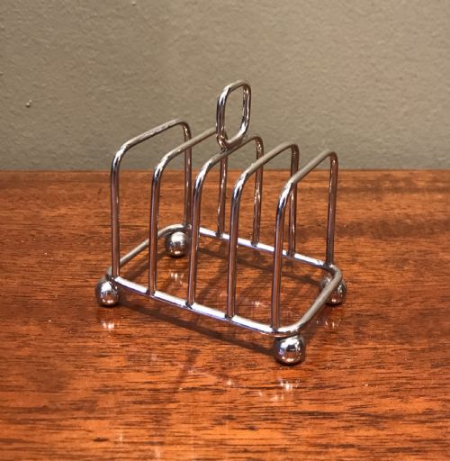 Diminutive Solid Silver Toast Rack