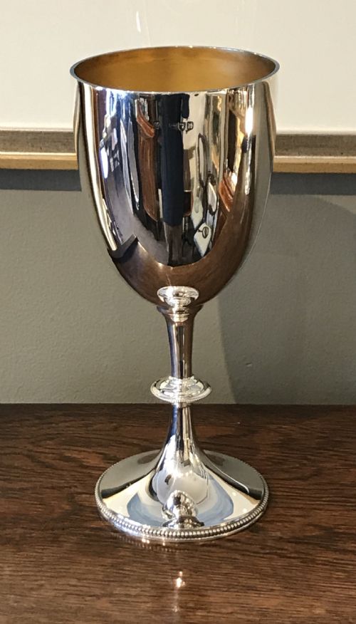 Very Large Edwardian Solid Silver Goblet, 1903