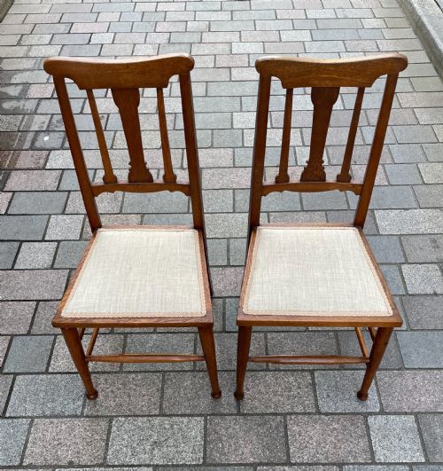 Pair of Arts & Crafts Oak Chairs