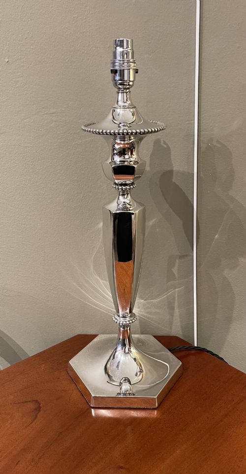 Victorian Silver Plated Table Lamp, Circa 1880/90