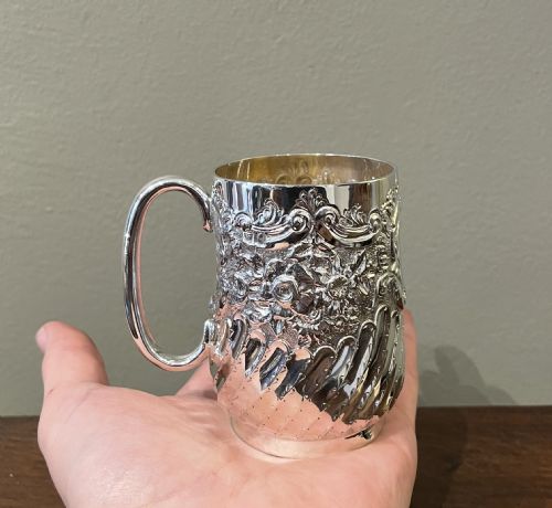 Quality Victorian Silver Christening Mug