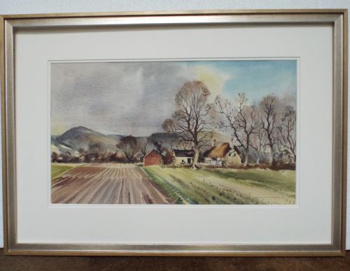 John Hobson Nicholson Watercolour, Manx Farm