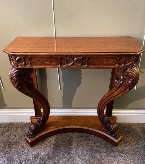 A Good Victorian Small Oak Console Table