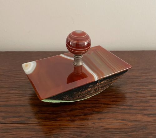 George V Agate Desk Blotter