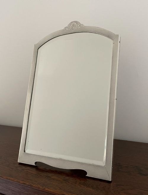 George V Silver Dressing Table Mirror by Mappin & Webb