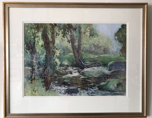fig 1. William Hoggatt watercolour, Colby Glen, Isle of Man