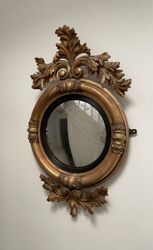 Regency Giltwood Convex Mirror