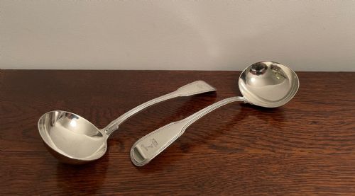 Pair of George III Silver Sauce Ladles