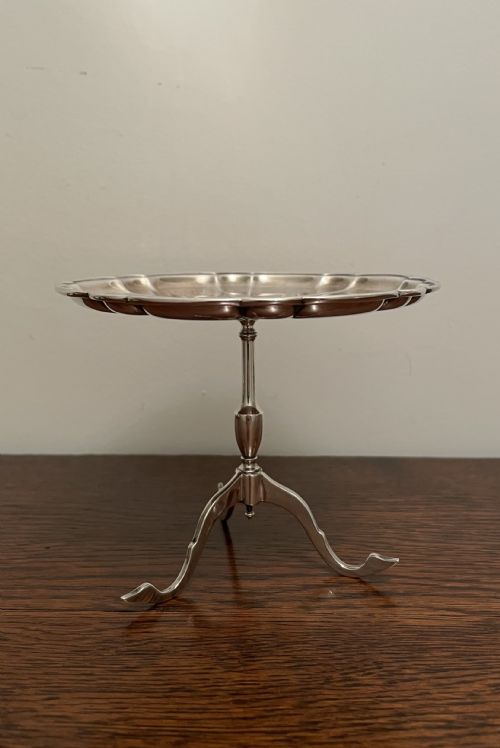 Edwardian Solid Silver Bon Bon Dish Table, 1909
