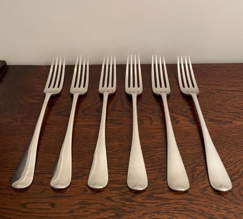 Set of Six Victorian Silver Dinner Forks