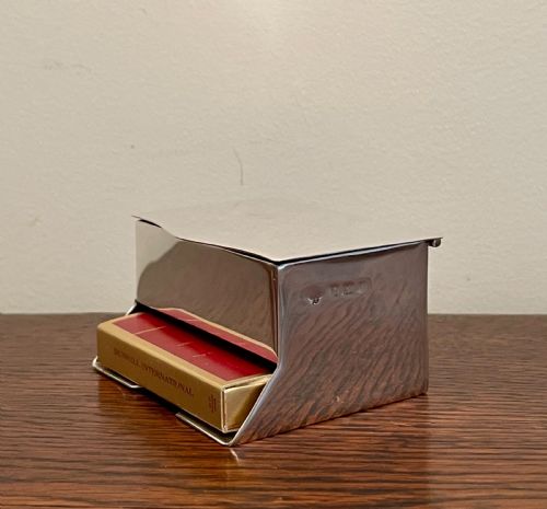 George V Solid Silver Table Vesta Match Box, with Matches