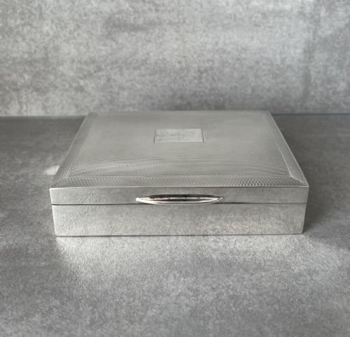 Solid Silver Table Cigarette Box