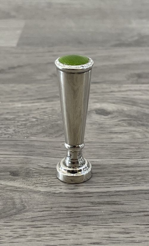Edwardian Solid Silver & Enamel Wax Seal
