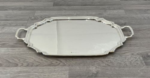 Quality George VI Solid Silver Serving Tray, Chester