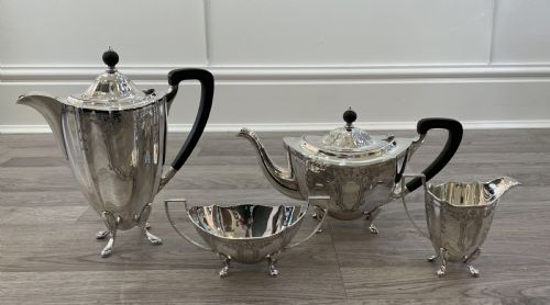 A Good George VI Solid Silver Four Piece Tea Service