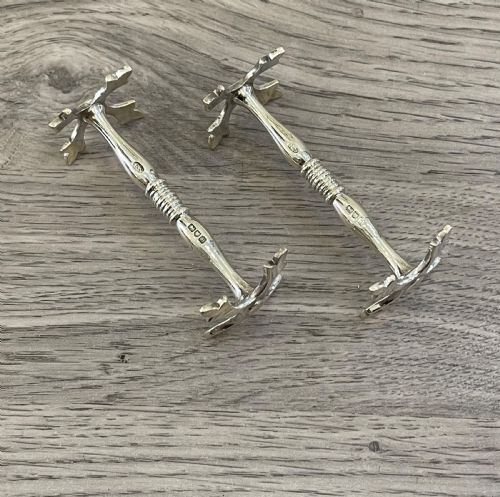 Pair of Edwardian Solid Silver Knife Rests