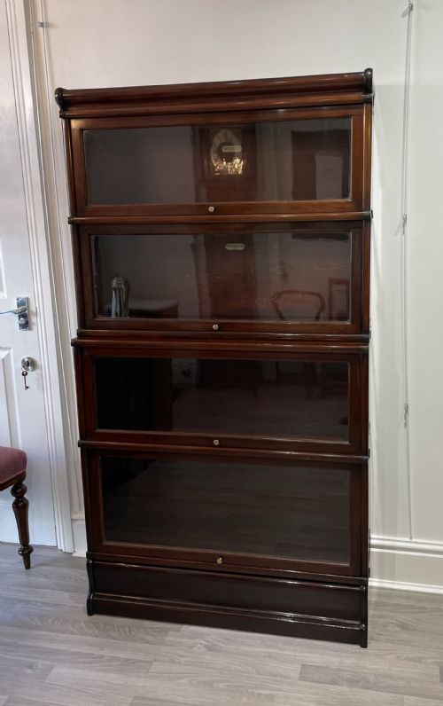 Four Tier Globe Wernicke Mahogany Bookcase