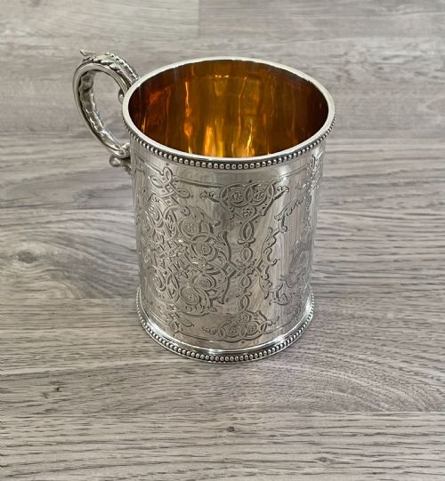 Victorian Solid Silver Tankard Mug, 1858