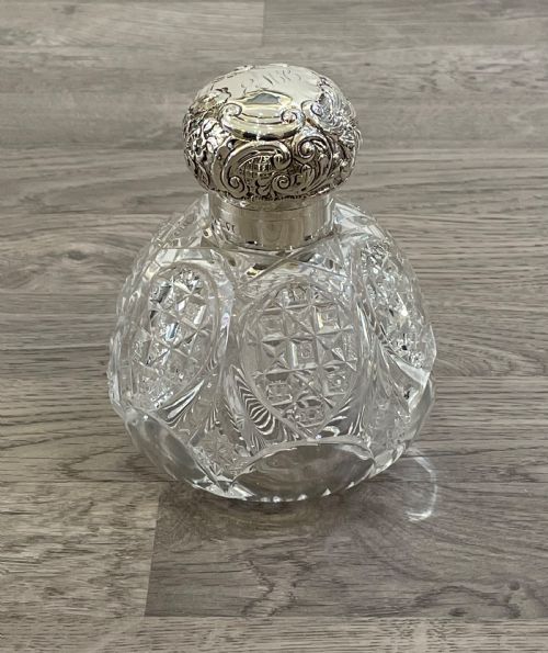 Victorian Silver Topped Scent Bottle, 1895