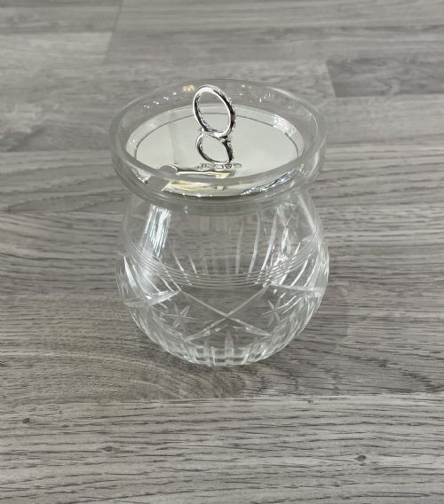 Edwardian Solid Silver and Cut Glass Preserve Jar, Chester