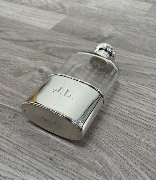 Victorian Solid Silver Hip Flask, 1897