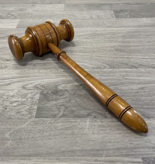 Large Victorian Fruitwood Gavel