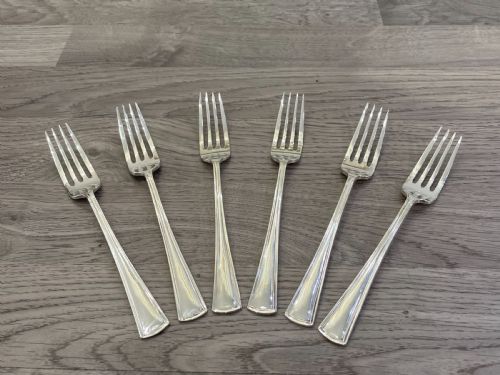 Set of Six George V Solid Silver Forks