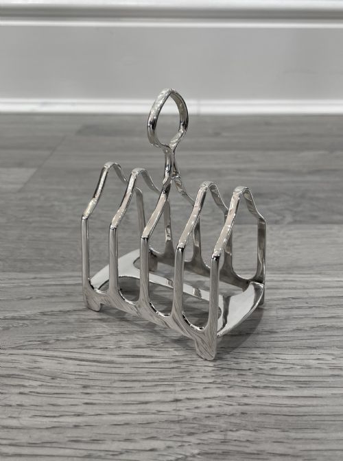 George V Solid Silver Toast Rack (2)