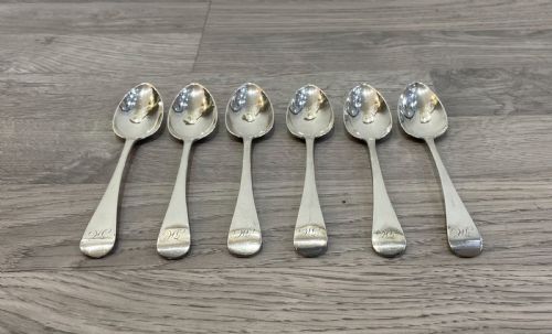 Good Set of Six George III Silver Teaspoons, 1805