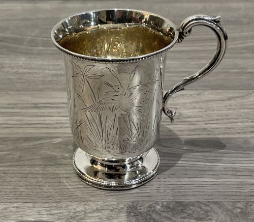 fig 1. Victorian Silver Christening Mug, 1880