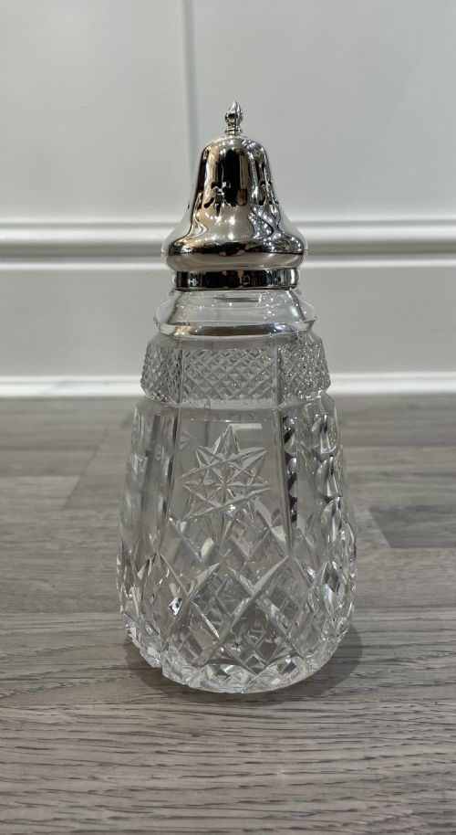 George V Silver & Glass Sugar Caster