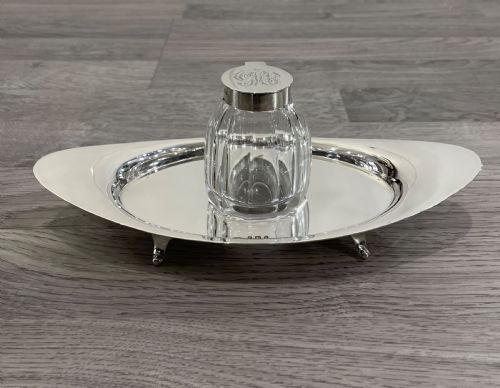 Edwardian Silver Inkstand by a & J Zimmerman