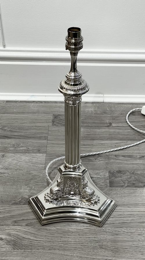 Stunning Victorian Silver Plated Lamp