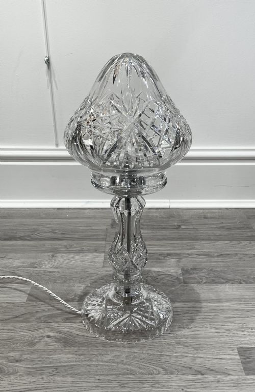 Quality Cut Glass Mushroom Lamp