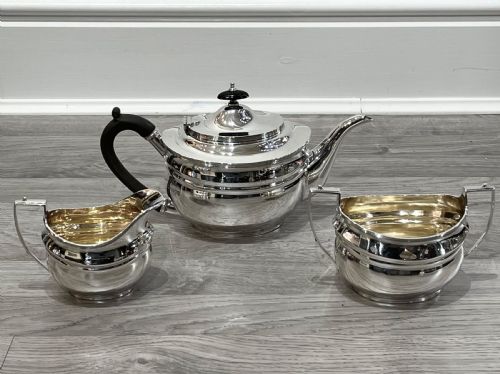 Quality George V Solid Silver Tea Set, 1915