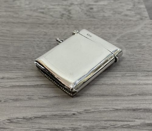 George V Solid Silver Vesta Case, Chester
