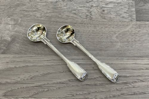 Pair of Victorian Solid Silver Salt Spoons