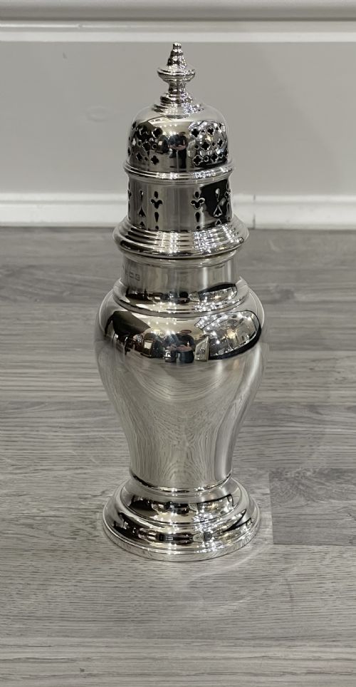 George V Solid Silver Sugar Caster by Walker & Hall