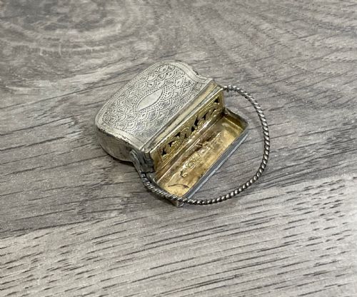 William IV Silver Vinaigrette in the Form of a Purse