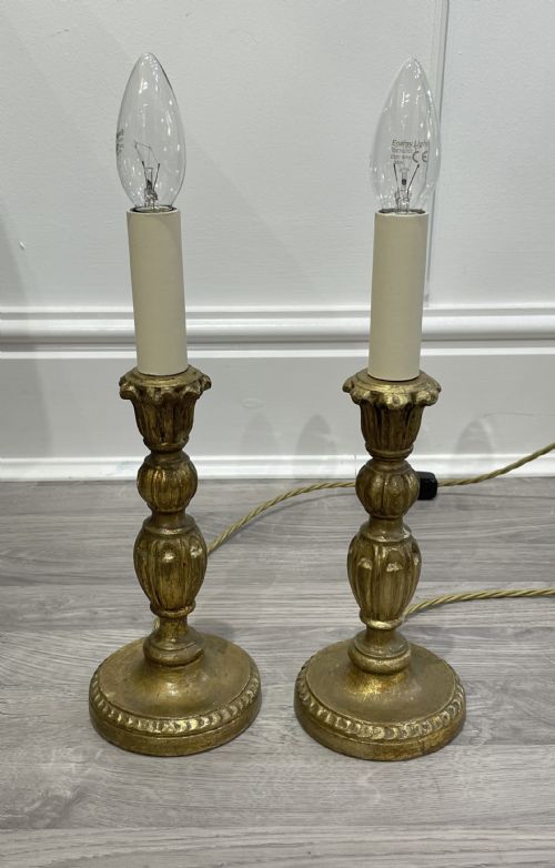 Pair of Giltwood Table Lamps