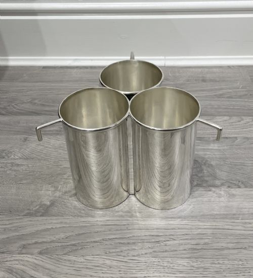 Stylish Art Deco Silver Plated Triple Wine Cooler, Hukin & Heath