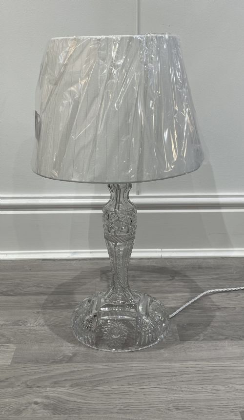 Quality 1930s Cut Glass Table Lamp
