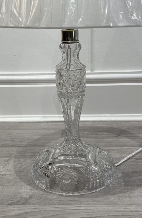 fig 1. Quality 1930s Cut Glass Table Lamp