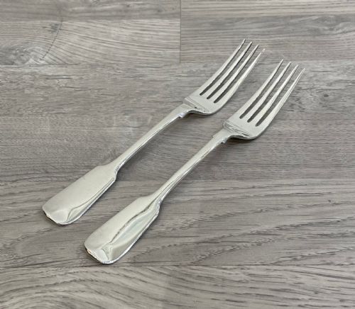 Pair of Victorian Solid Silver Dinner Forks