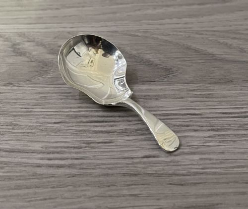 Edwardian Solid Silver Caddy Spoon, 1909